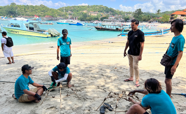 Coral restoration, Bali, Padang Bai
